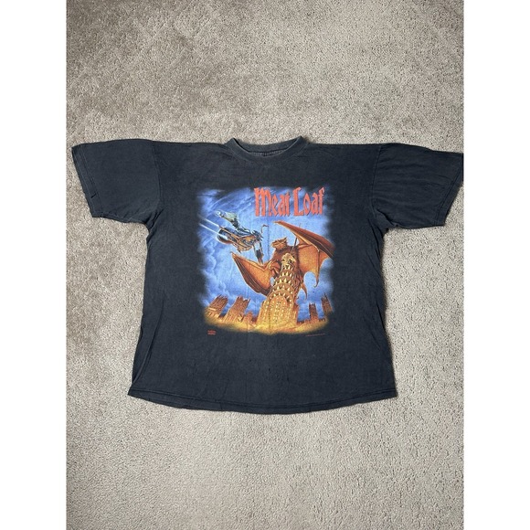 Vintage Mens Tshirt 1994 MEATLOAF EVERYTHING LOUDER THAN ELSE TOUR BAT, Size XL